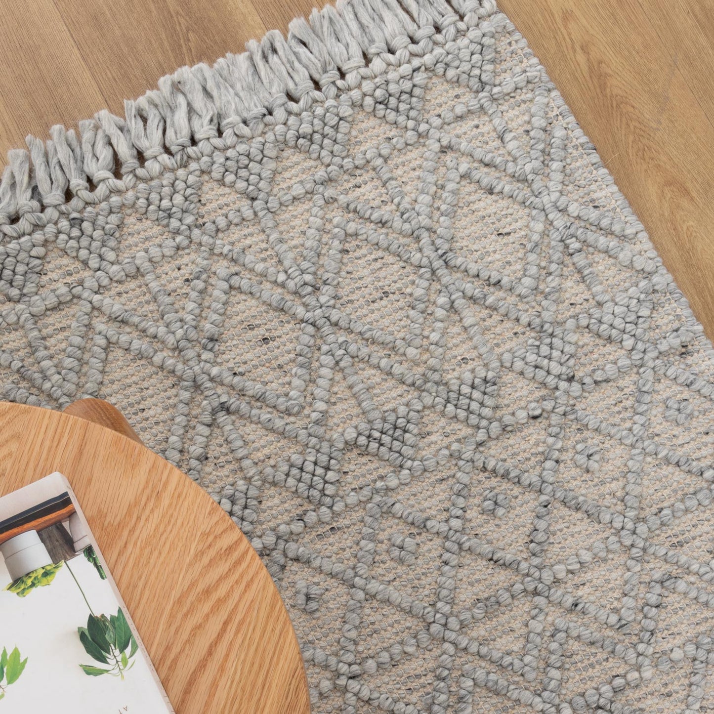 Diego Inca Grey Wool Rug - DIEG01