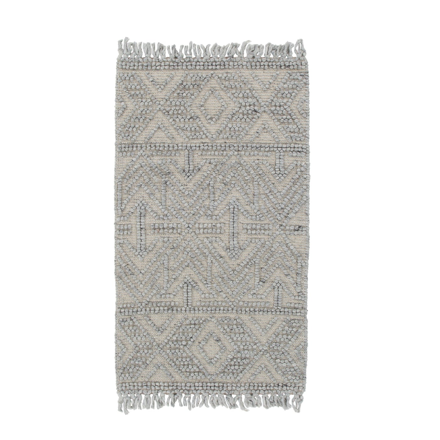 Diego Tribal Grey Wool Rug - DIEG02