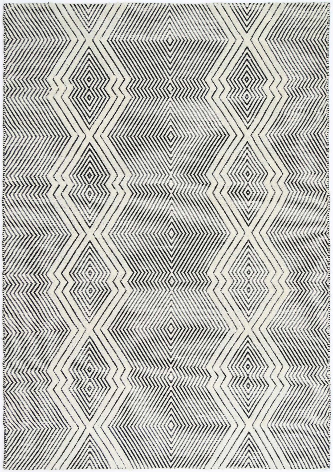 Himalaya Saw Tribal Ivory Wool Rug