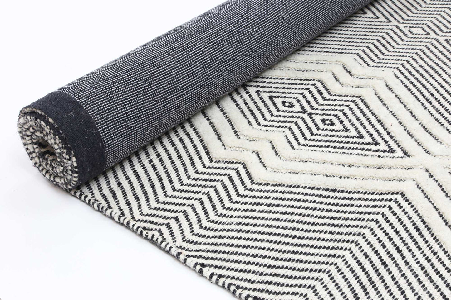 Himalaya Saw Tribal Ivory Wool Rug