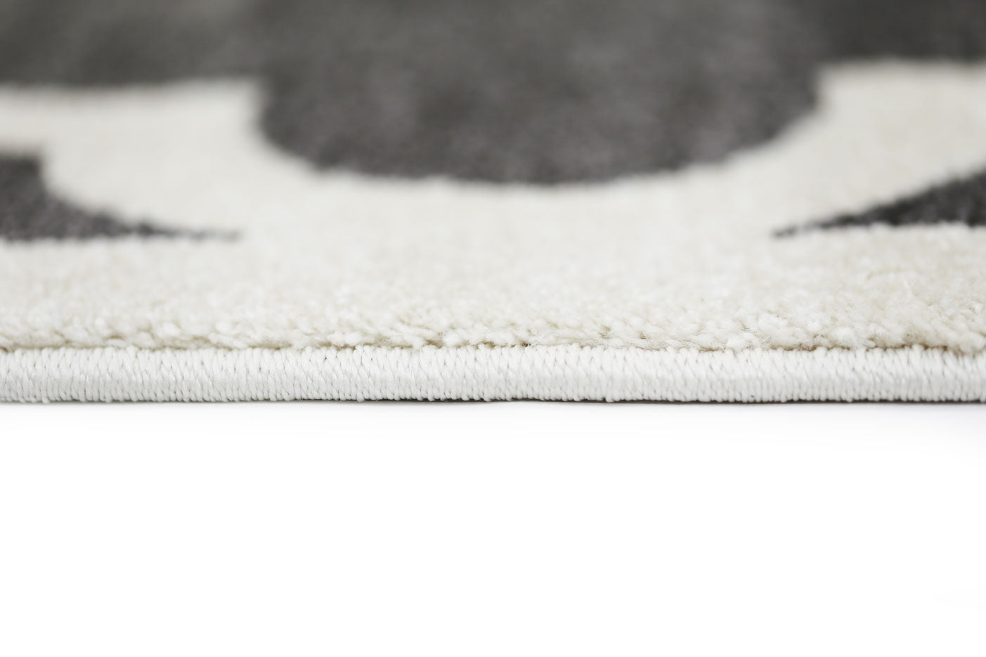 Piccolo Grey and White Lattice Pattern Kids Rug