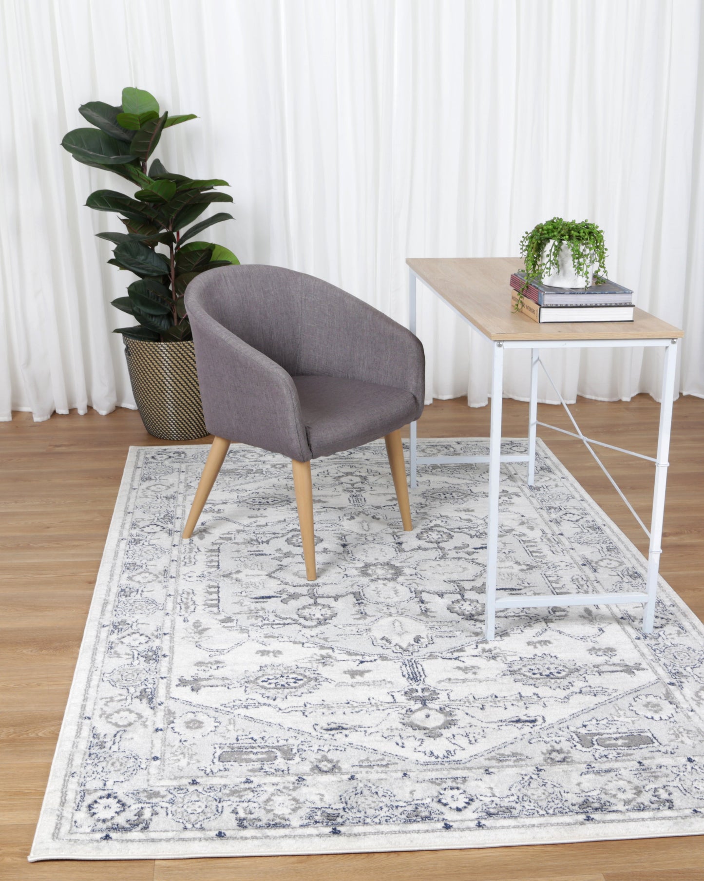 Provence Gaul Traditional Grey & Cream Rug – PROV08