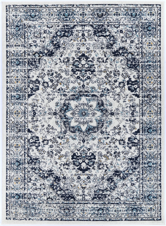 Provence Alpes Navy Multi Traditional Rug - PROV22