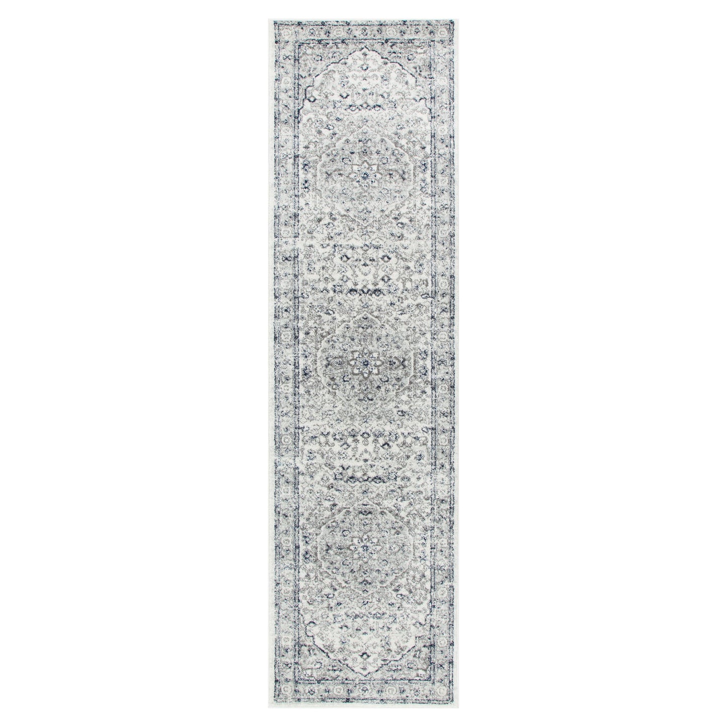 Provence Vallonnet Cream Navy Floral Rug - PROV23