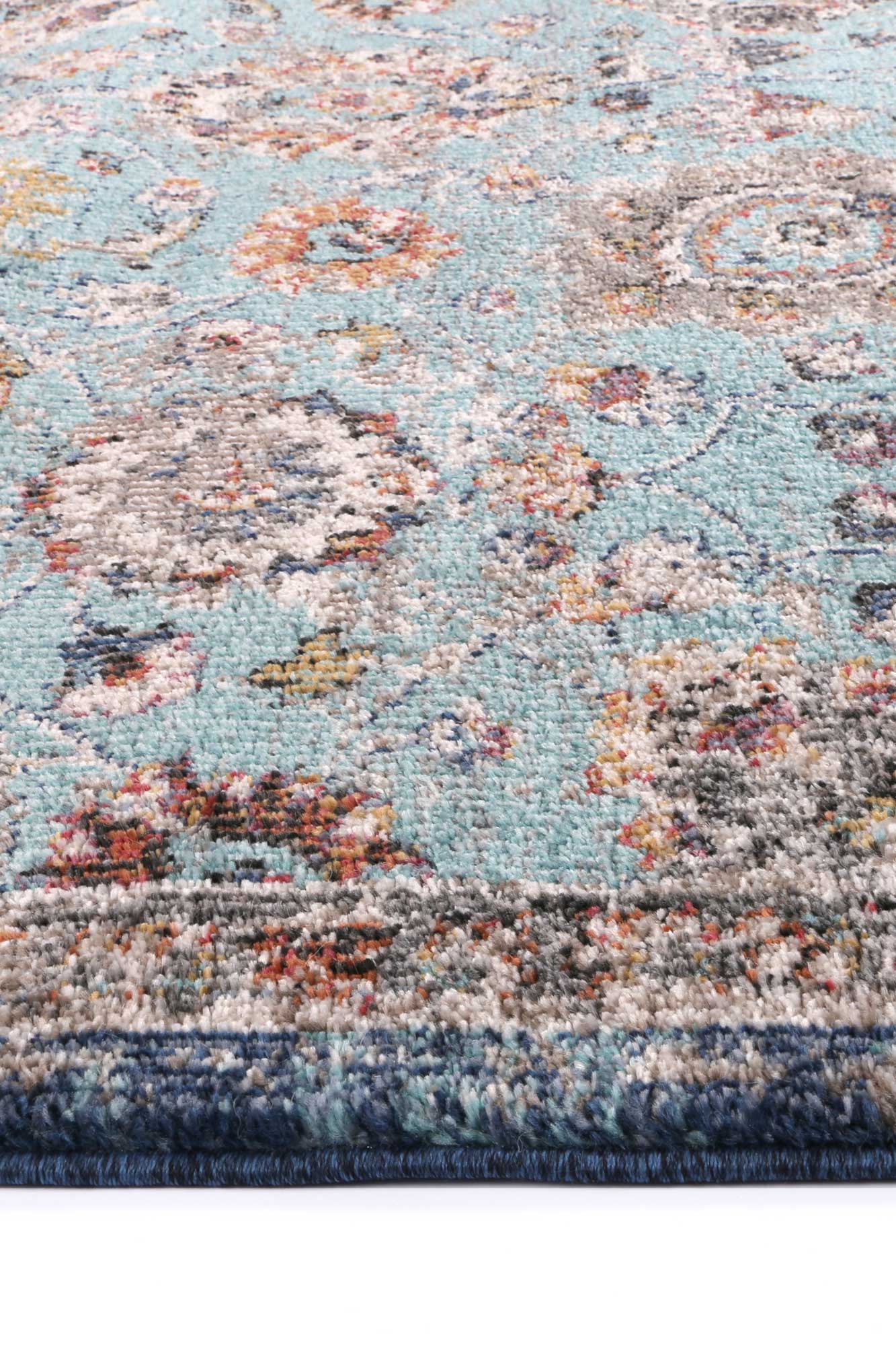 Ezra Multi Blue Traditional Rug