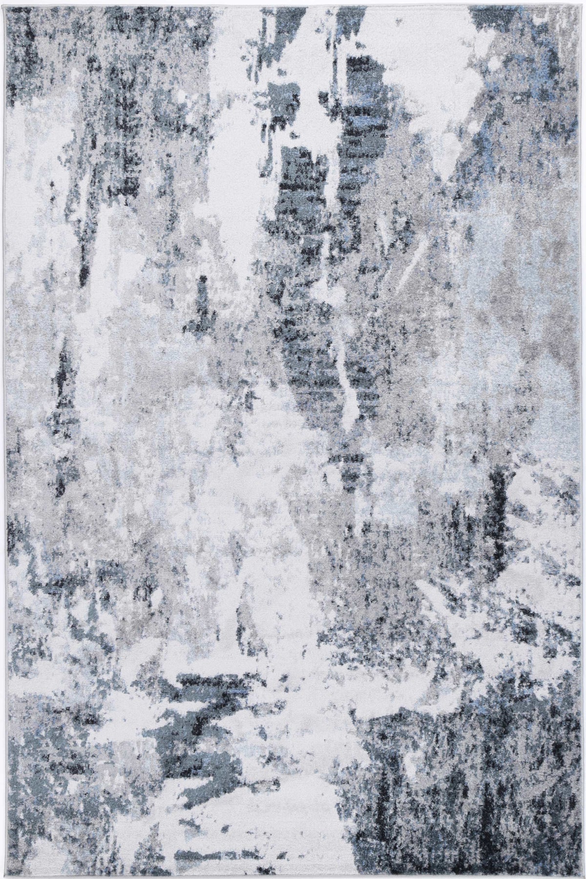 Blue Gray Abstract Rug Bergen Abstract Light Grey and Blue Rug – InVogue Rugs and Flooring Box ...