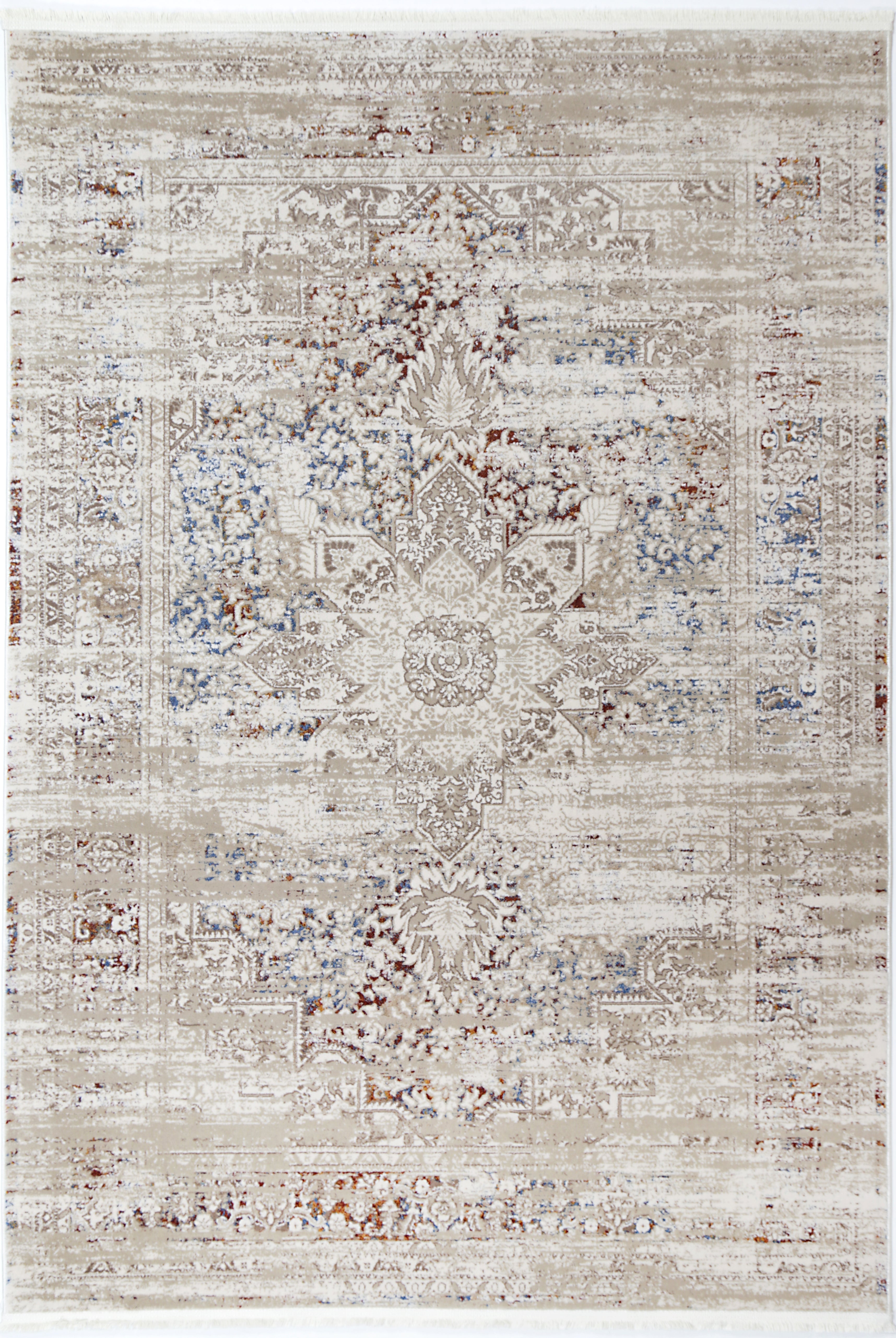 Boxy Traditional Rug Bohemian Paradise Medalion Beige Multi Rug – InVogue Rugs and Flooring ...