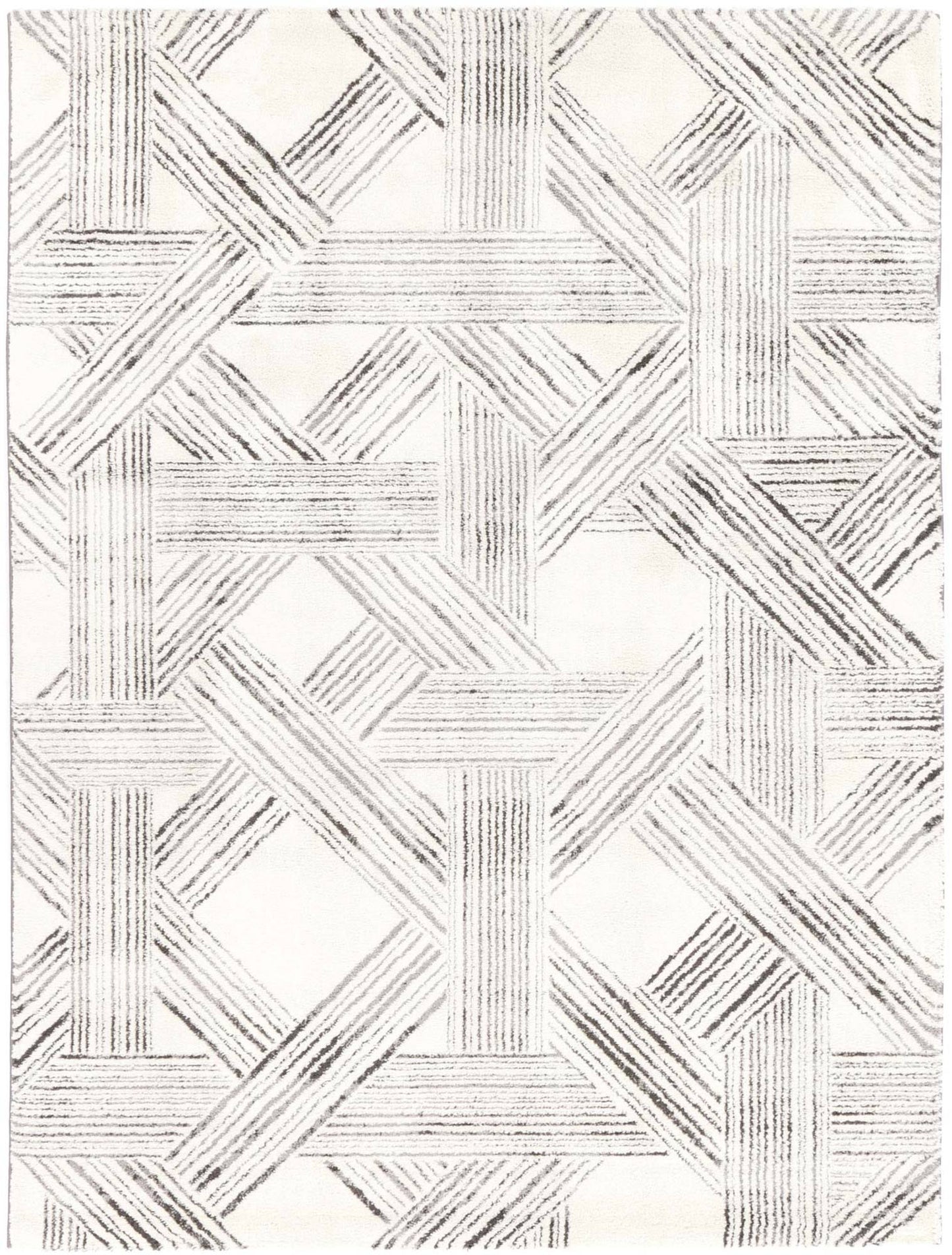 Verve Light Grey Geometric Rug