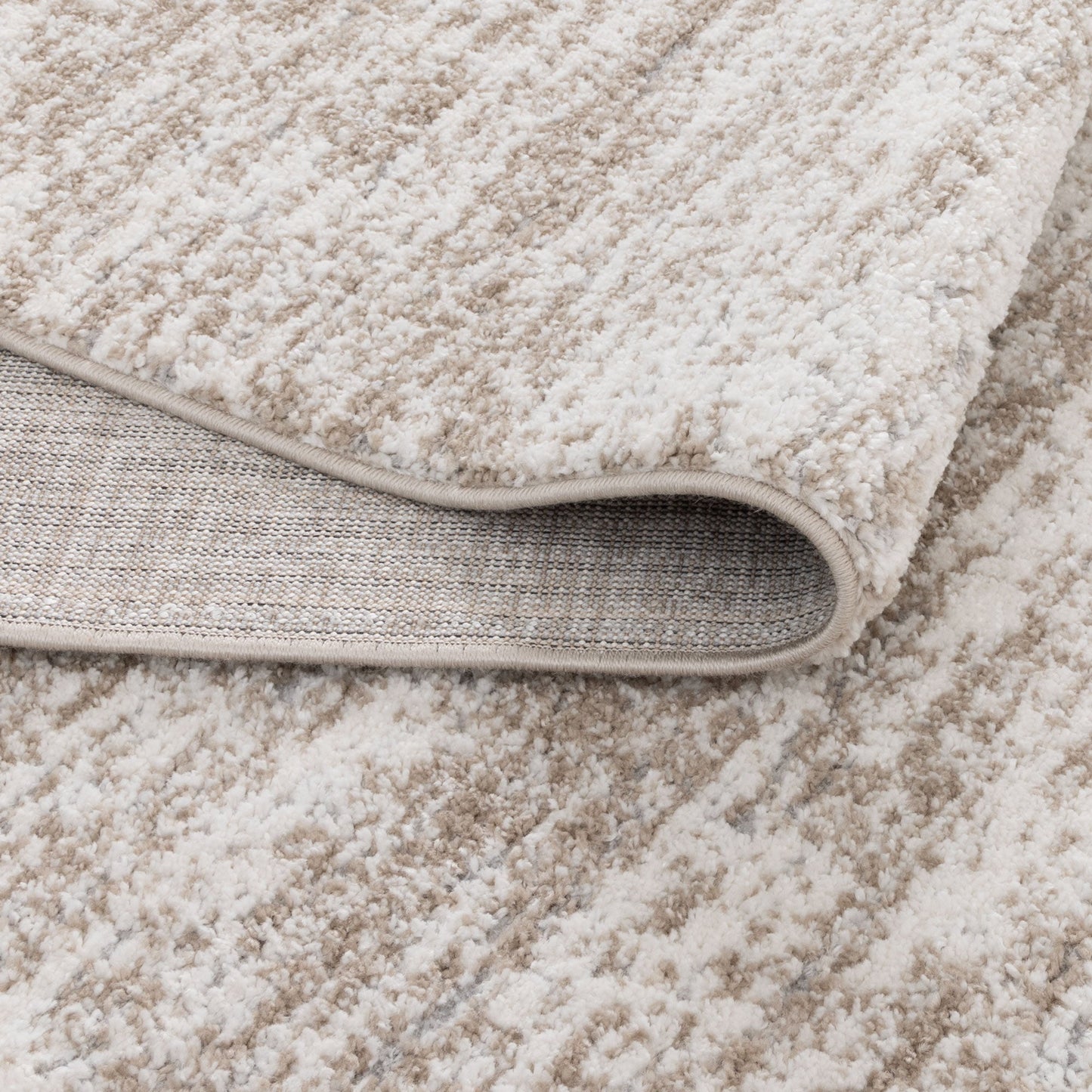 Nola Canvas Abstract Beige Rug - N009