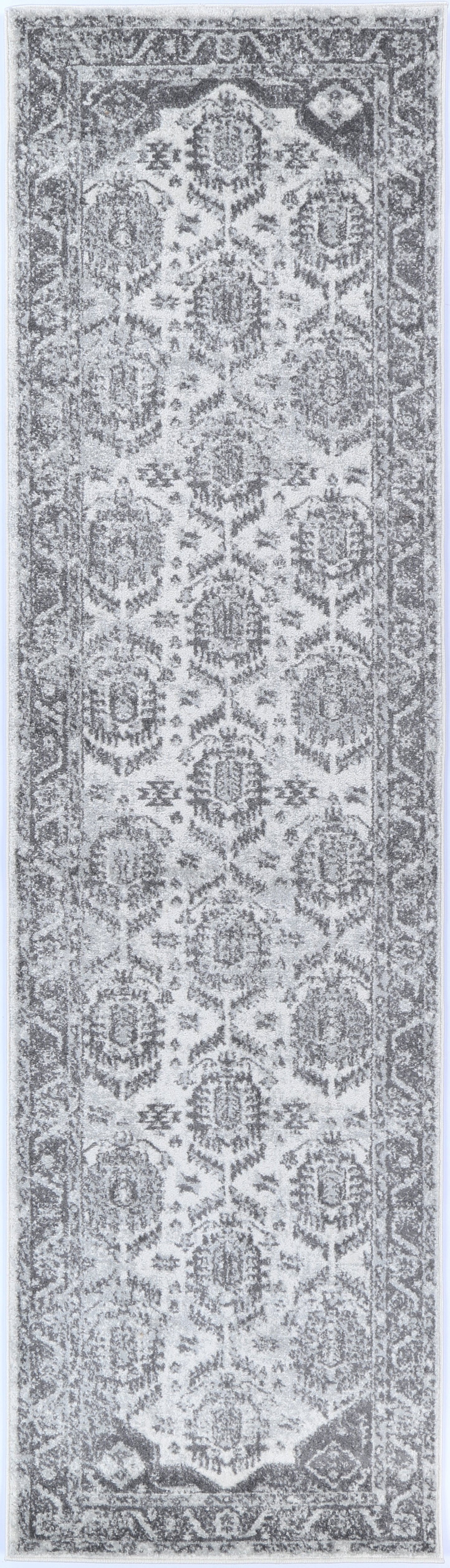 Ligures White Grey Traditional Rug