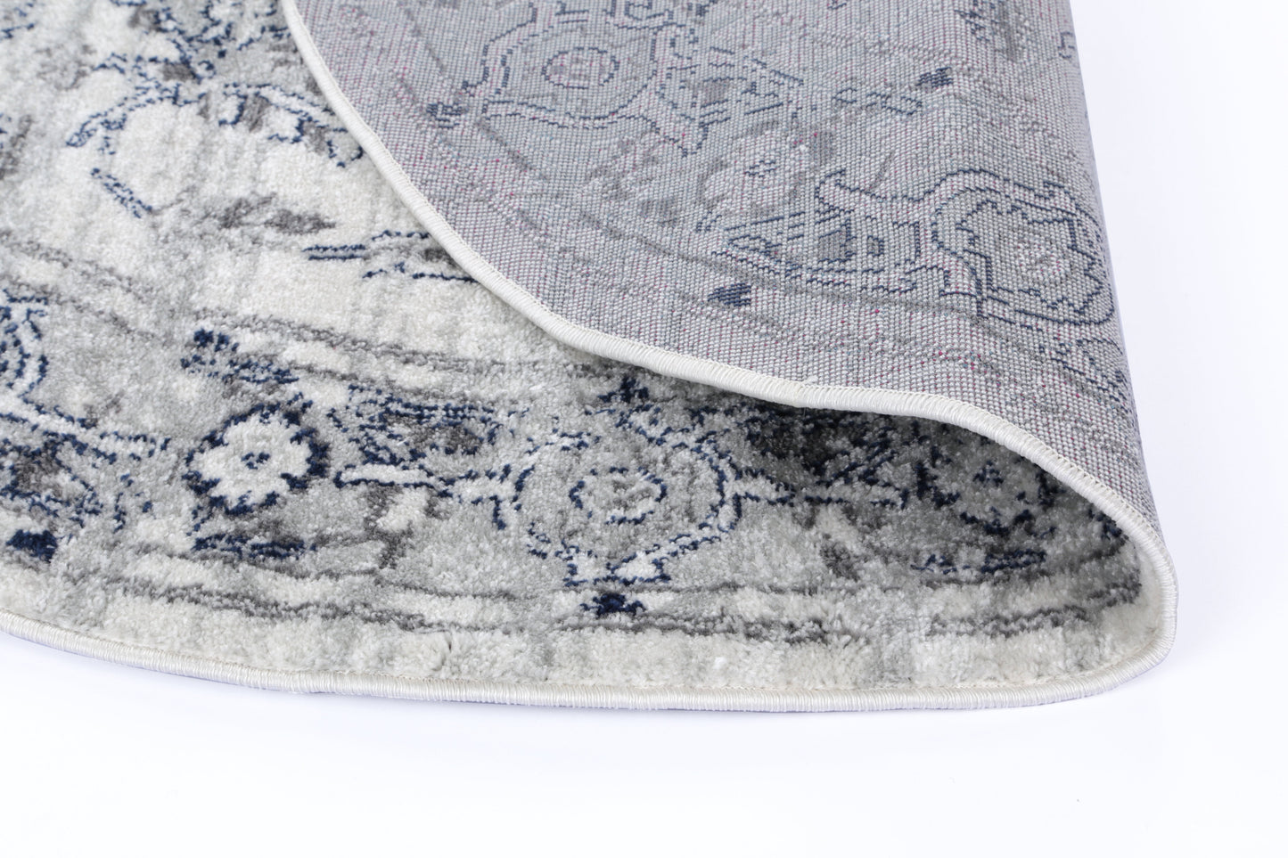 Ligures Grey White Rug