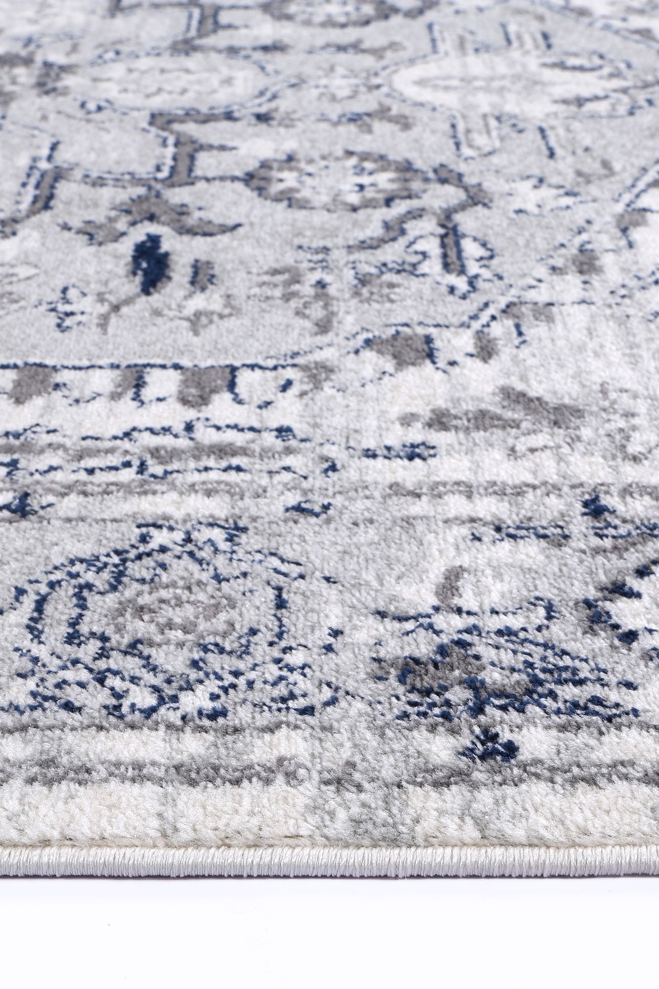 Ligures Grey White Rug