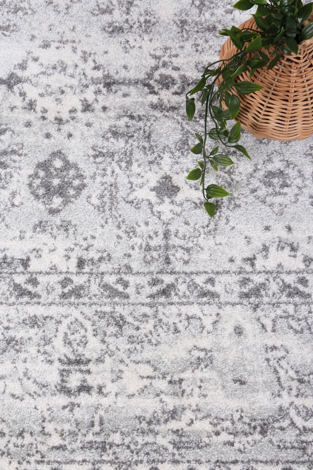 Ligures Grey White Ancient Rug