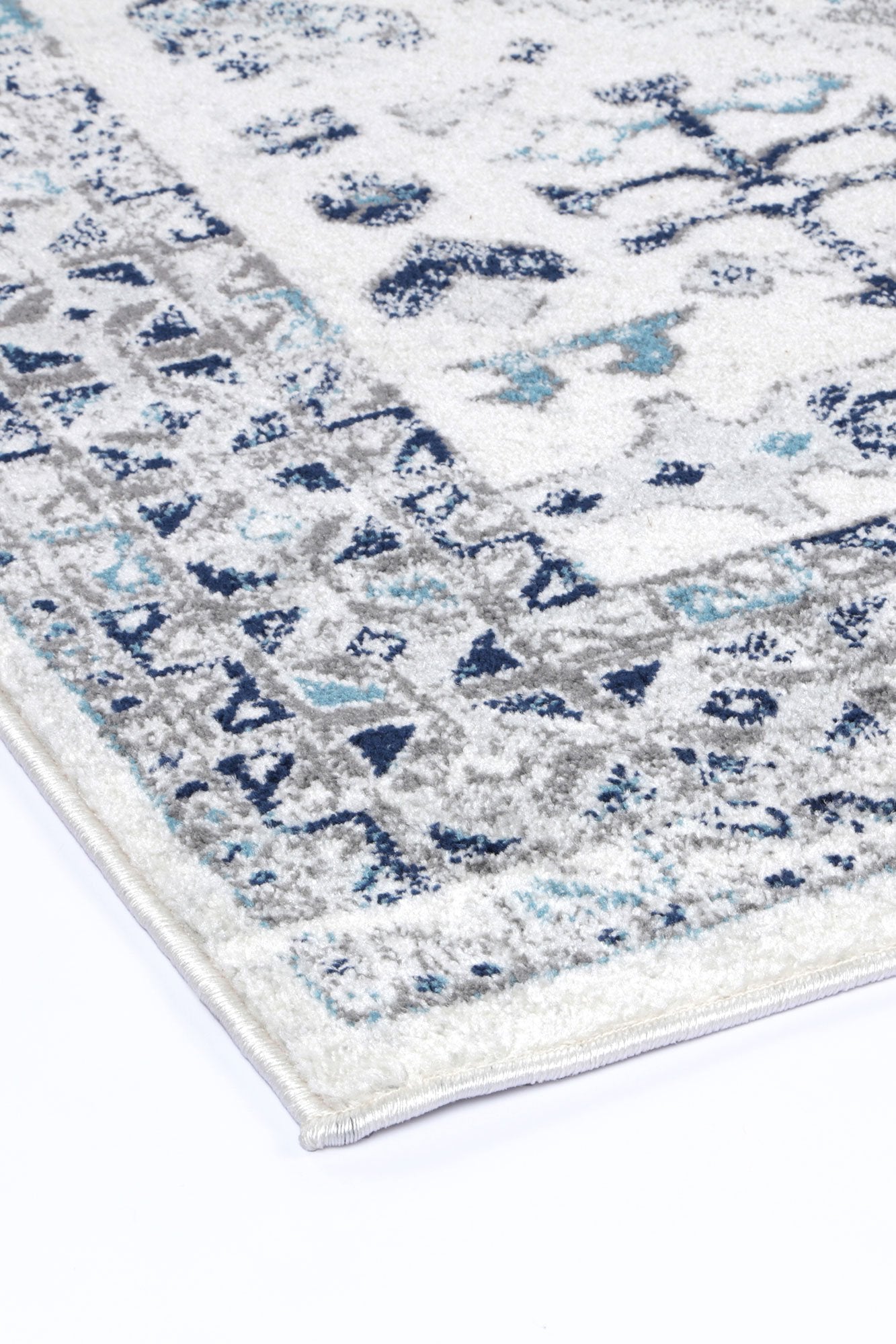 Ligures Cream Blue Traditional Rug