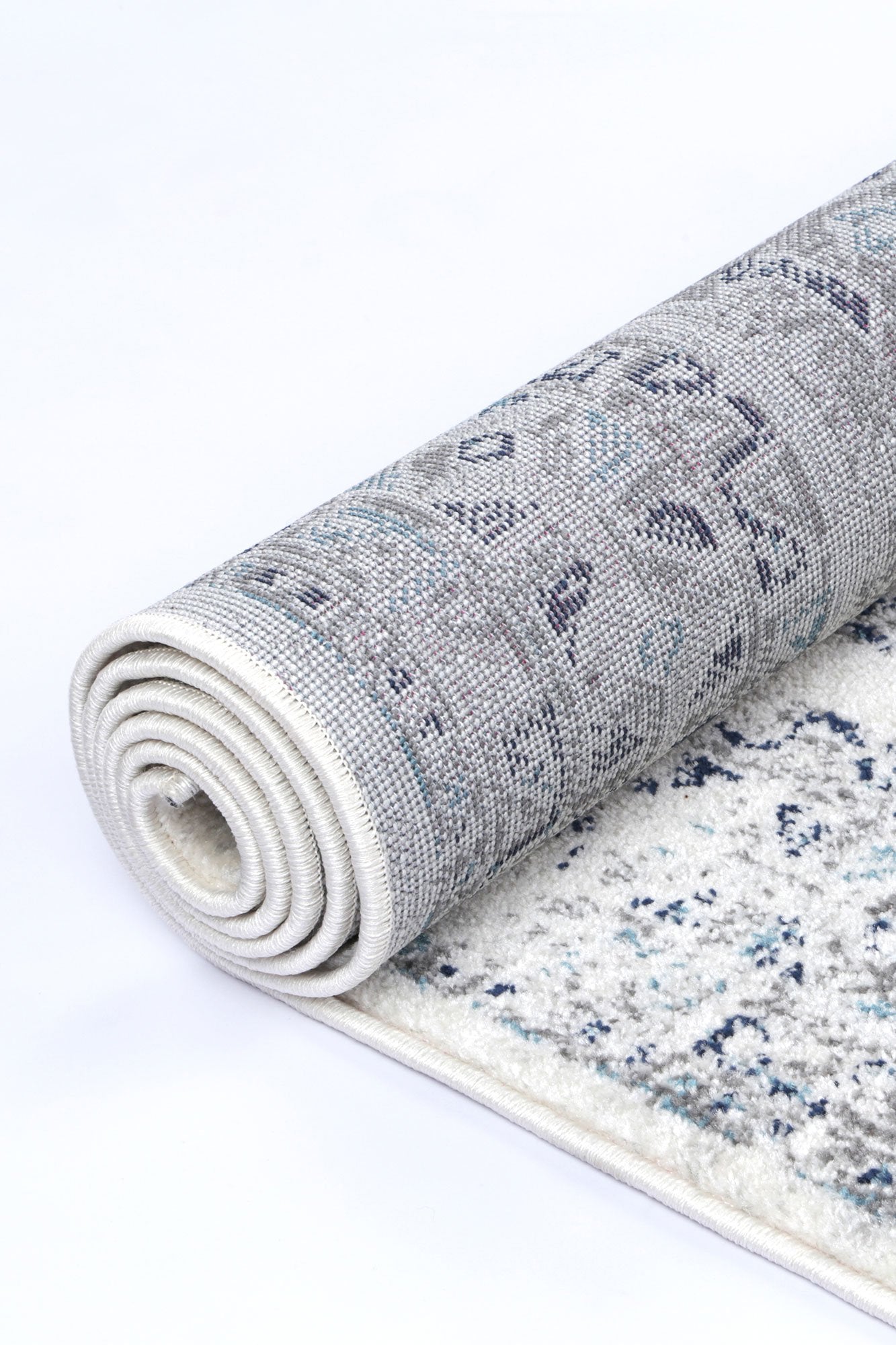 Ligures Cream Blue Traditional Rug