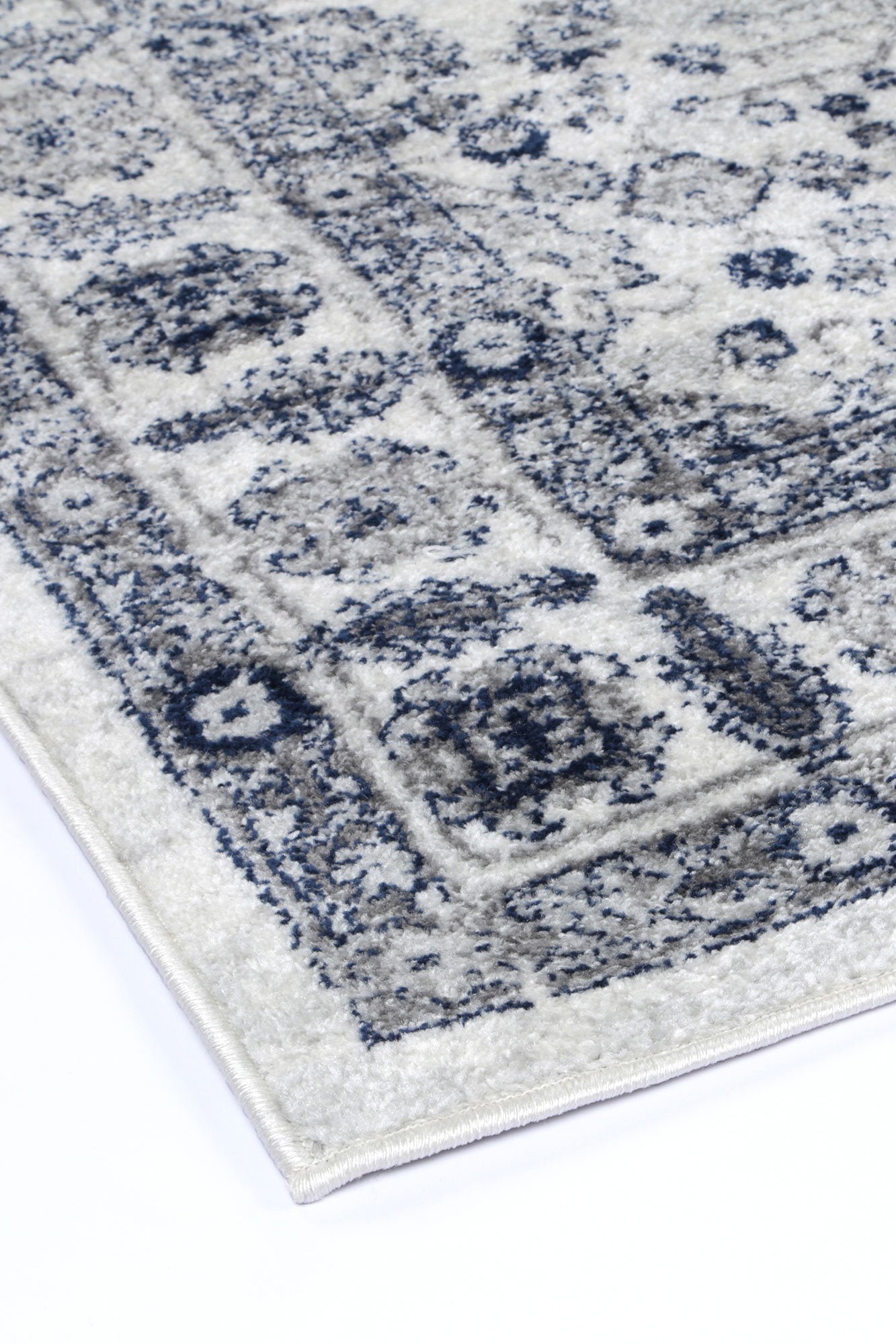 Ligures Navy Cream Traditional Rug