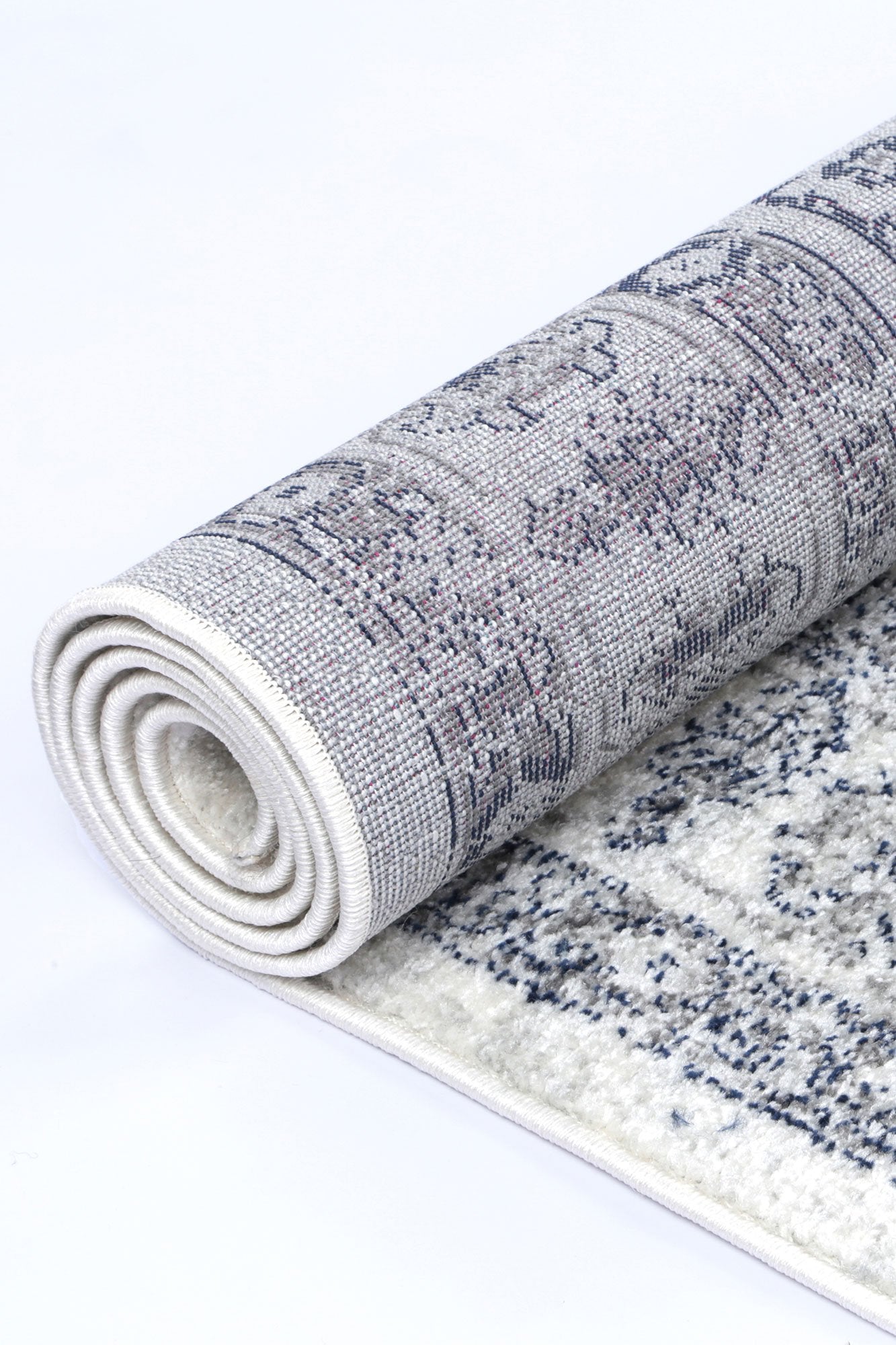 Ligures Navy Cream Traditional Rug