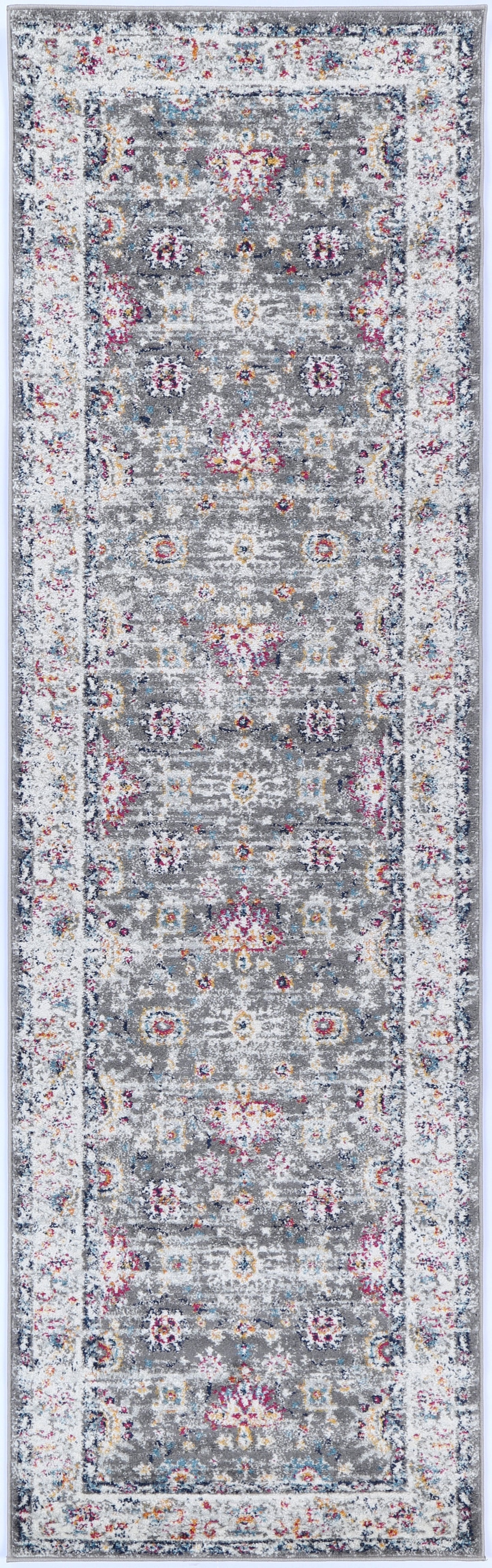 Ligures Grey Multi Traditional Rug