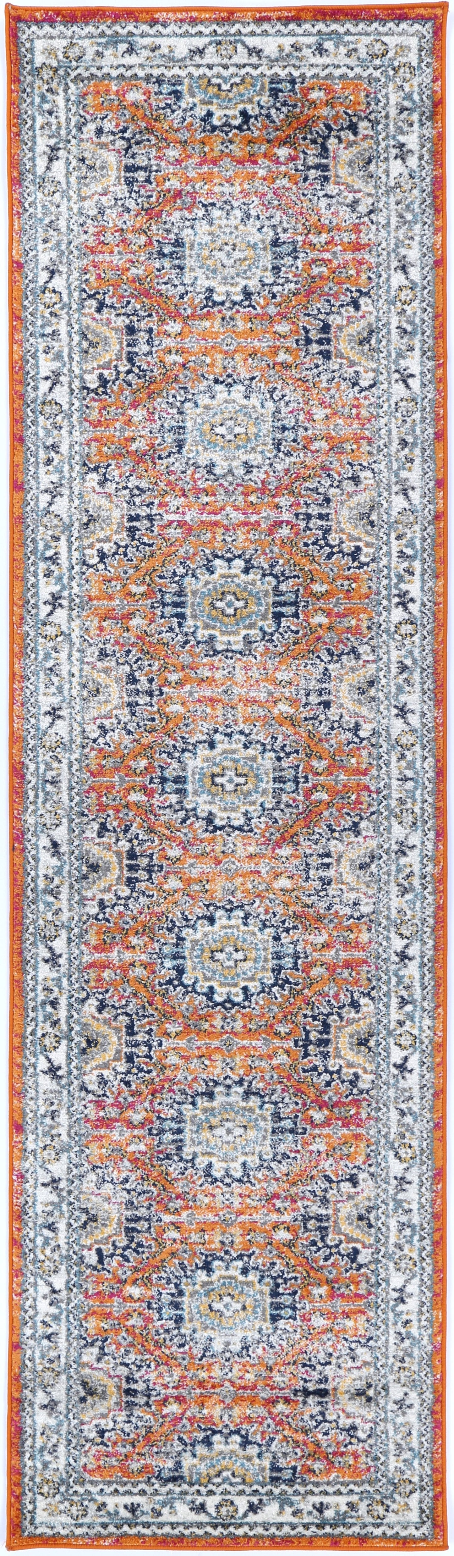 Ligures Rust Multi Traditional Rug