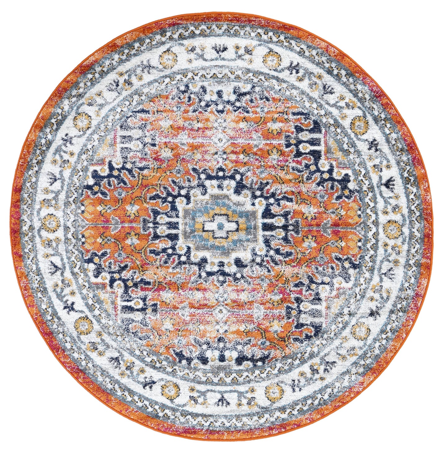 Ligures Rust Multi Traditional Rug