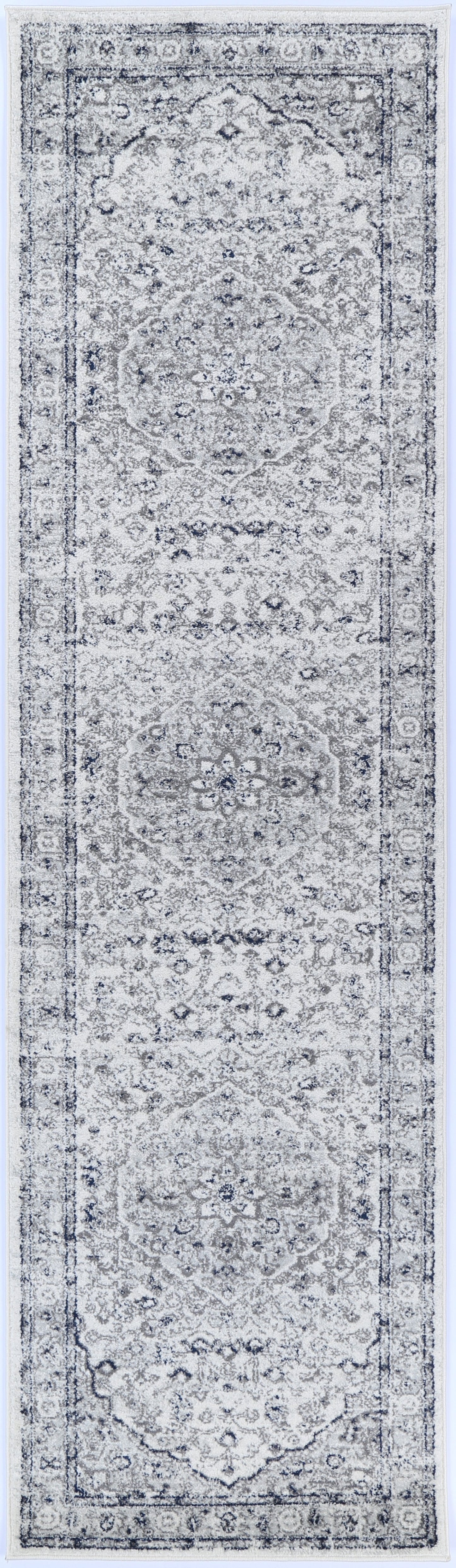 Ligures Cream Navy Floral Rug